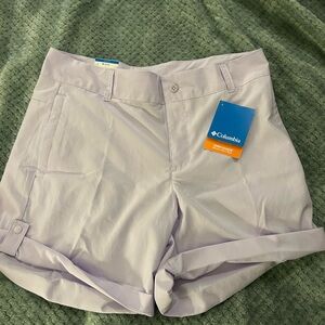 NEW Columbia Women’s Active Fit 4” Inseam Shorts Size 10 Purple - NWT - $50 MSRP